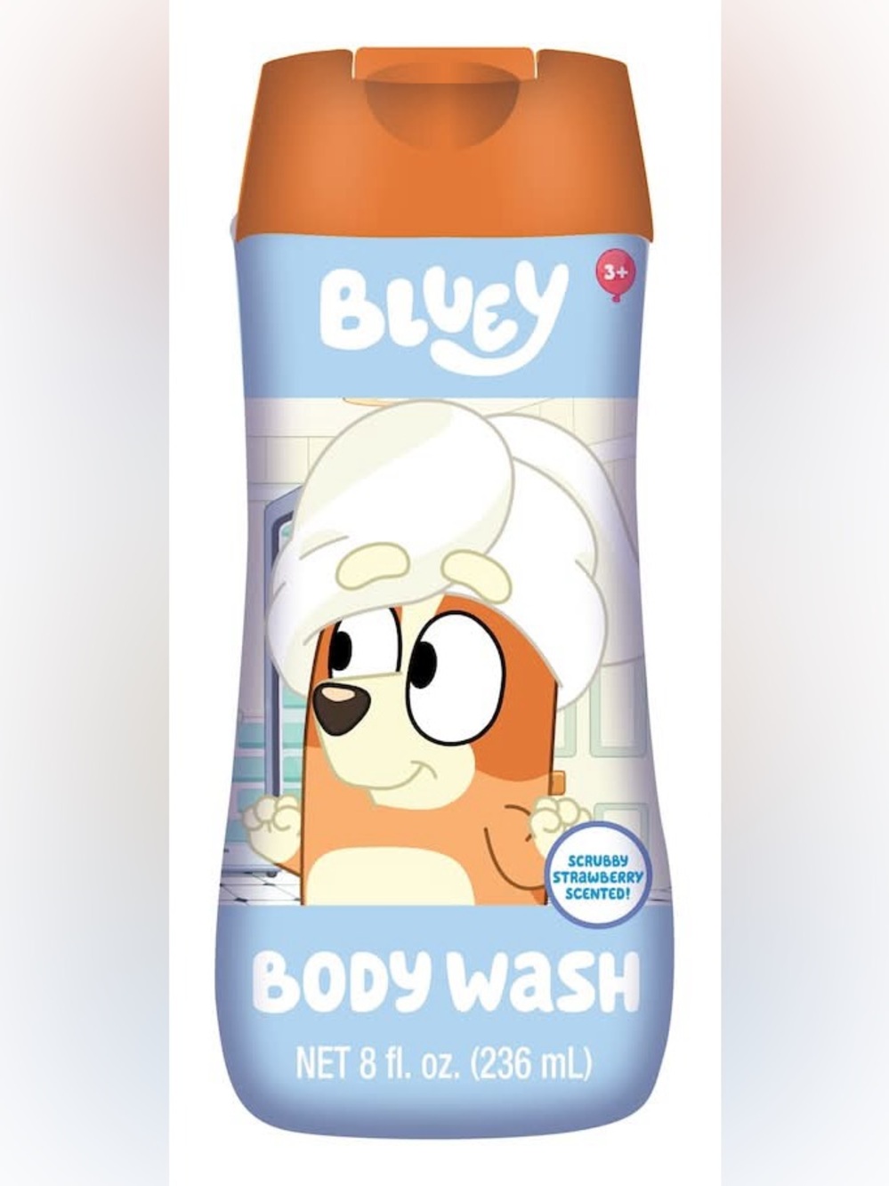 Bluey Kids Strawberry Body Wash — Orange Bottle